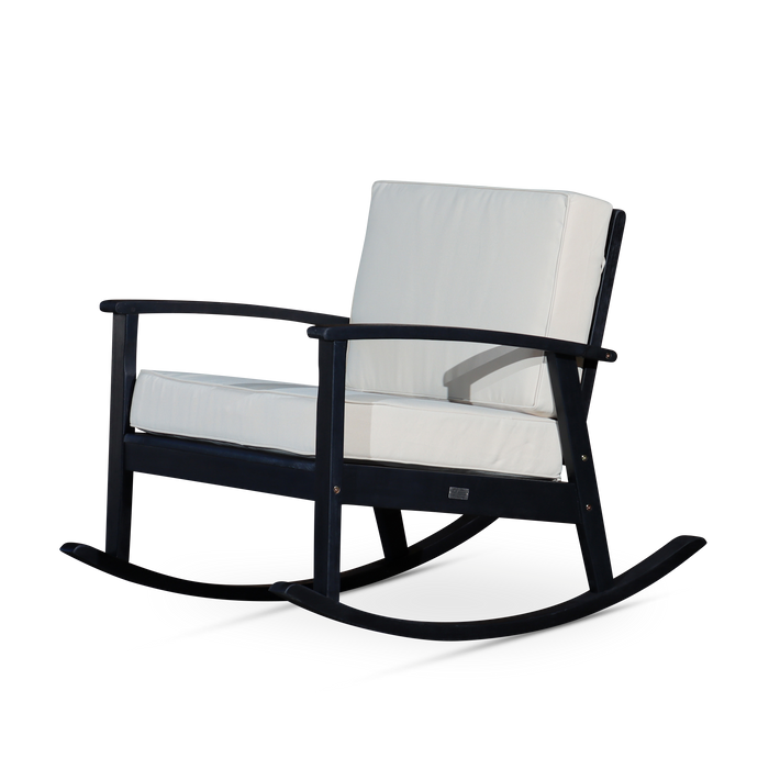 Eucalyptus Rocking Chair with Cushions -  Espresso Finish -  Sand Cushions image