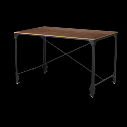 Baxton Studio Greyson Vintage Industrial Antique Bronze Home Office Wood Desk image