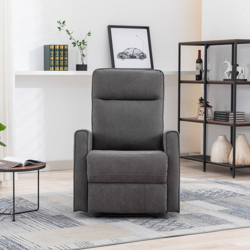 Minimalism Style Manual Recliner, Classic Single Chair, Small Sofa for Living Room&Bed Room, Dark Grey image