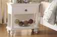 Modern Bedroom Nightstand White Color Wooden 1 Drawers And Shelf Bed Side Table Plywood image