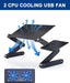 Adjustable Laptop Desk, Laptop Stand for Bed Portable Lap Desk Foldable Table Workstation Notebook Riser with Mouse Pad, Ergonomic Computer Tray Reading Holder Bed Tray Standing Desk, 2 Cooling Fan image