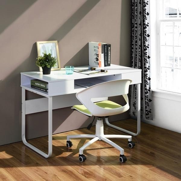 43.3" Rectangular Computer Desk / Writing Desk with OpenStorage, White image
