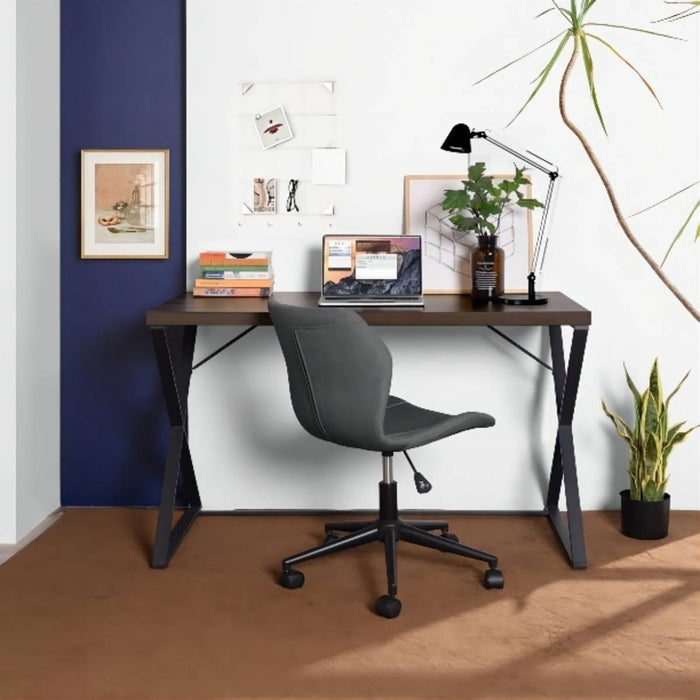 47.2" L Computer Desk, Console Desk - WALNUT & BLACK image