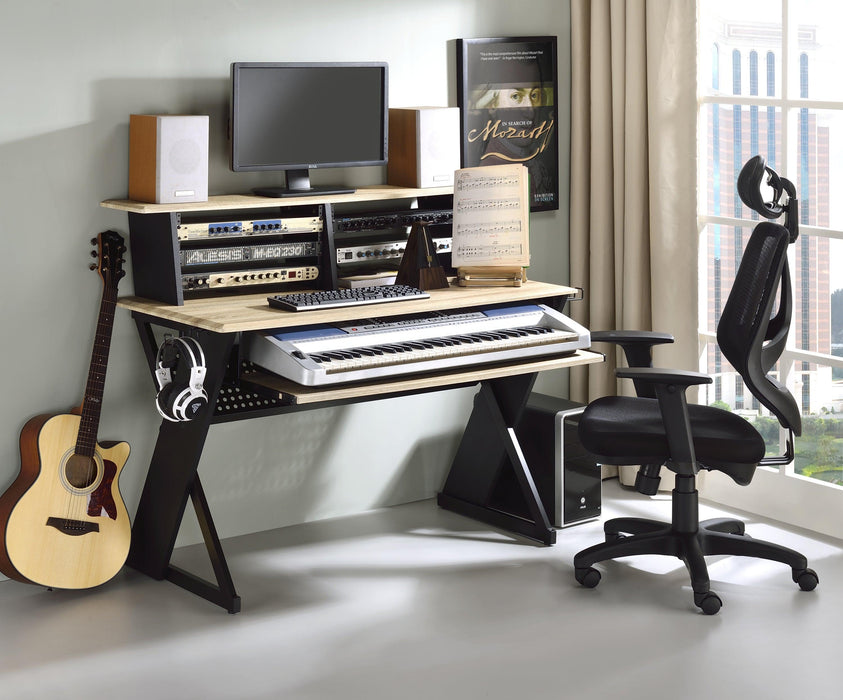 ACME Annette Music Desk, Natural & Black Finish OF00992 image