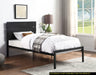 Black Metal Frame Twin Size Bed 1pc image