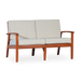 Eucalyptus Loveseat with Cushions, Natural Oil Finish, Sand Cushions image