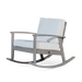 Eucalyptus Rocking Chair with Cushions, Silver Gray Finish, Cream Cushions image