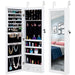 Fashion Simple JewelryStorage Mirror Cabinet With LED Lights Can Be Hung On The Door Or Wall image